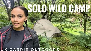 SOLO WILD CAMP  UK WILD CAMPING [upl. by Roxana642]