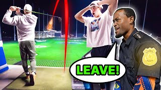 Long Drivers KICKED OUT of Top Golf for Hitting Over the Net  Hogan Molthan [upl. by Sitoiganap639]