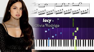 Olivia Rodrigo  lacy  Piano Tutorial with Sheet Music [upl. by Nerraw]