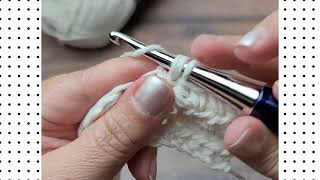 Back Post Half Double Crochet Stitch Tutorial BPhdc [upl. by Goodden]