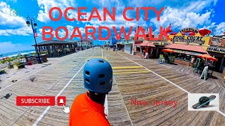 One Wheel Ride Through Ocean City New Jersey Boardwalk [upl. by Noiramaj]