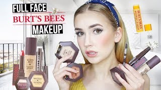 FULL FACE USING BURTS BEES MAKEUP  999 Natural Makeup [upl. by Latif]