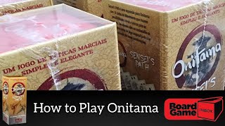 How to play Onitama Como jogar Onitama [upl. by Sallad]