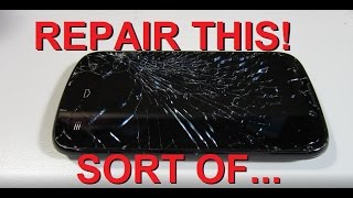 How to FIX a broken cracked phone screen CHEAP [upl. by Ahsini]