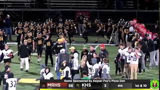 Keyser High School vs Mountain Ridge High School Varisty Football [upl. by Jerz199]