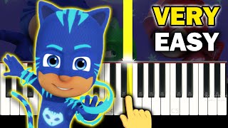 PJ MASKS  Hey Hey Owlette  VERY EASY Piano tutorial [upl. by Brendis]