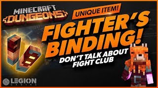 Minecraft Dungeons  FIGHTERS BINDINGS  Unique Item Guide [upl. by Enilatan]