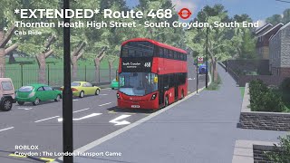 Route 468  Thornton Heath High St  South Croydon South End  Croydon  The London Transport Game [upl. by Lindi]