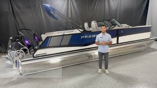 Awesome Sporty Pontoon 2024 Premier 250 Solaris Sport 25Foot PTX Tritoon Loaded w Upgrades [upl. by Okimuk120]