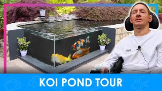 Beautiful Glass Pond with HUGE Koi  Meet Daniel Blackman [upl. by Amsirak]