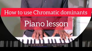 learn simple way on how to use quotChromatic dominants passing chordsquot piano lesson in Eb major [upl. by Ecitnirp]