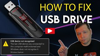 How to Fix USB Device Not Recognized  Restore USB Drive to Default Settings  Corrupted USB Drive [upl. by Ayotas364]