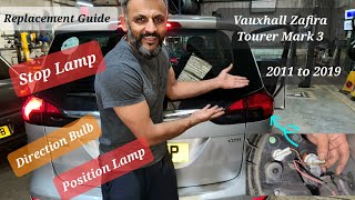 how to change brake light on Vauxhall Zafira Tourer C stoplamp [upl. by Aldridge]