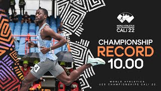 Letsile Tebogo SMASHES championship 100m record  World Athletics U20 Championships Cali 2022 [upl. by Flinn461]