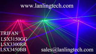 Lanling Trifan Super cool Multi Effect Stage DJ Club Party Laser Show System LSX3 R G B [upl. by Emile]