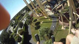 Roller Coaster Montu Busch Gardens HIGH DEF [upl. by Ikkim]