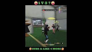 FreeFire India 1 v 3 moment freefire freefireindia freefireshorts freefiremax shortsvideo [upl. by Assadah]