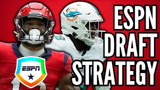 The Best Draft Strategy for ESPN Fantasy Football  Mock Draft [upl. by Cassius]