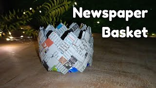 How to make newspaper basket at home  diybasket [upl. by Suolhcin]