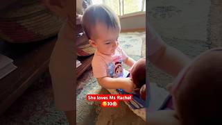 She couldn’t believe she got Ms Rachel sing doll🥰msrachelbabybabyshortsfypviralvideocutebaby [upl. by Nylauqcaj346]