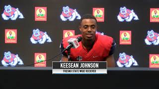 Fresno State Football KeeSean Johnson 102718 [upl. by Ahsimak]