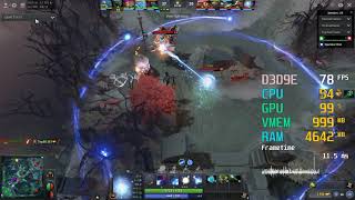 AMD Radeon RX 570  AMD Athlon 200GE  Dota 2 FPS Test [upl. by Bogey413]