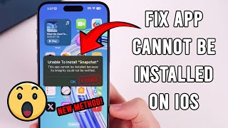 How To Fix This App Cannot Be Installed Because Its Integrity Could Not Be Verified iOS [upl. by Rivi332]