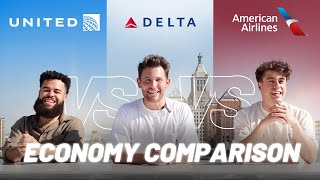 American vs Delta vs United  ECONOMY CLASS BATTLE  New York to Los Angeles [upl. by Gonnella]