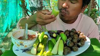 quotASMR Mukbang Natural Vegetables and Snails  Relaxing Eating Soundsquot [upl. by Atnahs124]