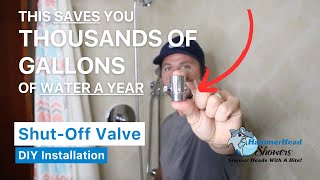 How To Install Shut Off Valve For Shower Heads  Save Thousands Of  A Year  DIY Installation [upl. by Stafford587]