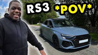 POV NEW AUDI RS3 TAKES ON COUNTRY LANES [upl. by Ardnot]