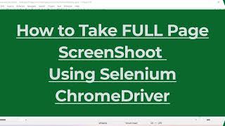 How to Take Full Page Screenshot using Selenium ChromeDriver  WebDriver Screenshot  ShutterBug [upl. by Leavy]