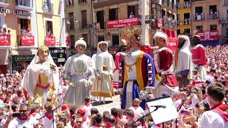 Gigantes de Pamplona Iruñea Despedida 14 Julio Kepa Junkera San Fermín Tierra de Gigantes [upl. by Harbot]