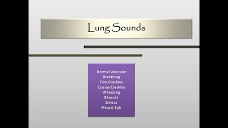 Lung sounds [upl. by Ecnerual]