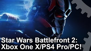 4K Star Wars Battlefront 2 Xbox One X vs PS4 Pro vs PC Graphics Comparison [upl. by Zigrang]