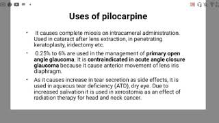 Miotics and Mydriatics  Ocular Pharmacology [upl. by Trbor]