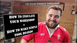 How to insulate your workshop  How to make a simple tool boards [upl. by Merrily630]