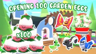 Opening 100 Garden Eggs in Adopt Me [upl. by Anitnuahs]