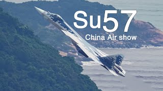 Russia Su57 Cobra maneuver China Air Show Many Maneuvers [upl. by Madge]