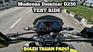 Modenas Dominar D250 2023 Malaysia  TEST RIDE [upl. by Eimareg]