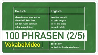 Die 100 wichtigsten englischen Redewendungen amp Phrasen Teil 2 [upl. by Allerim]