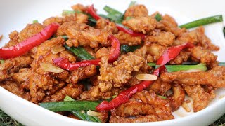 Crispy Shredded Chicken Recipe [upl. by Martainn]