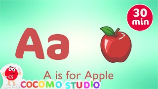 Phonics Song with TWO Words  A For Apple  ABC Alphabet Songs with Sounds for Children  kids songs [upl. by Puglia]