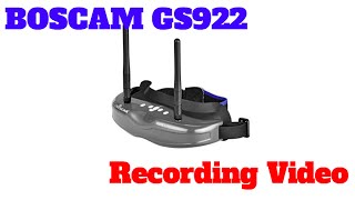 BOSCAM GS922 Recording Video [upl. by Ludba]