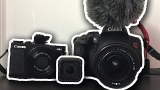 The Ultimate Vlog Camera Comparison gopro hero 5 session vs canon g9x vs canon t6i [upl. by Teodoor88]