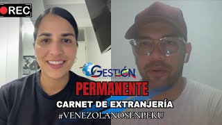 Carnet de Extranjeria Permanente  venezolanos en PERU [upl. by Arba]