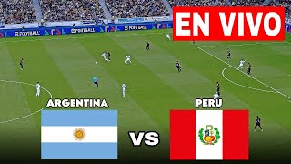 🔴EN VIVO Argentina vs Perú I Eliminatorias Mundial CONMEBOL 2026  TRANSMISIÓN COMPLETA [upl. by Netsrejk269]