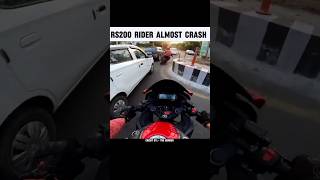 RS200 rider almost crash r15 rs200 ktm ktmrc390 r15v3 rider youtube youtubeshorts ktm390 [upl. by Hoagland]