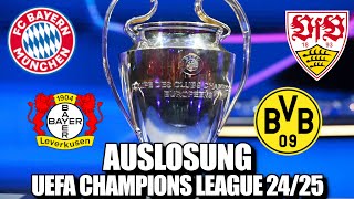 UEFA CHAMPIONS LEAGUE 2425 AUSLOSUNG  LIVE  WATCHALONG [upl. by Luana]