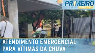 RS Ponto de atendimento emergencial é erguido em Porto Alegre  Primeiro Impacto 060524 [upl. by Bat]